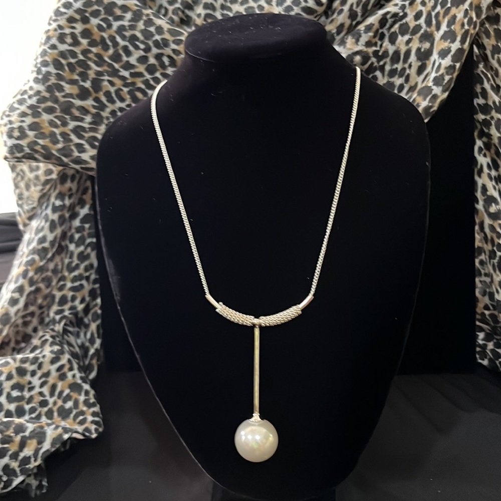 Single Pearl Drop Necklace Set